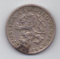 1 крона 1924 г. Чехословакия