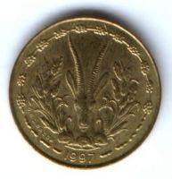 5 франков 1997 г. Центральная Африка