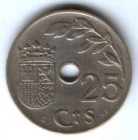 25 сентимо 1937 г. Испания