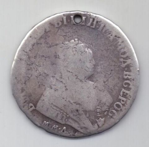 1 рубль 1752 г. ммд iш