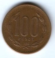 100 песо 1996 г. Чили