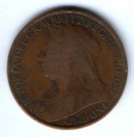 1 пенни 1896 г. Великобритания