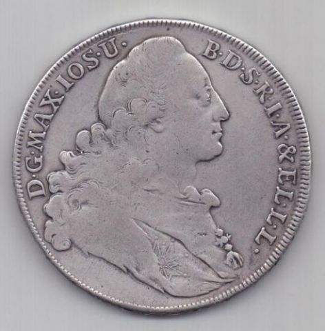 талер 1772 г. Бавария. Германия