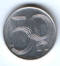 50 геллеров 1996 г. Чехия