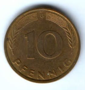 10 пфеннигов 1993 г. Германия