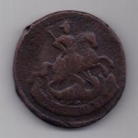 2 копейки  1758 г. перегравировка