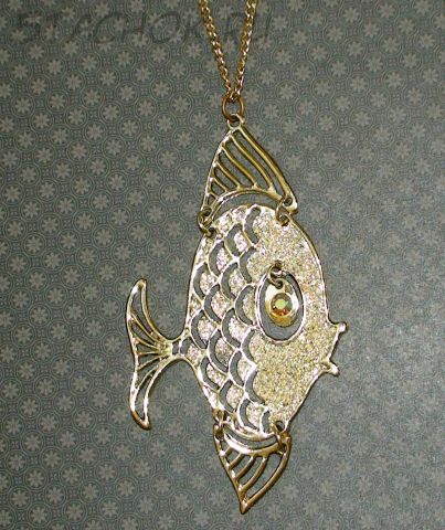 Колье "Золотая рыбка" под золото