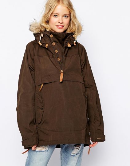 Легкая парка с искусственным мехом Fjallraven