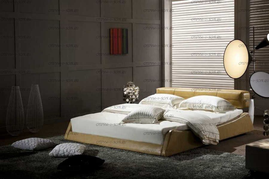 Кровать кожаная AY210 Татами