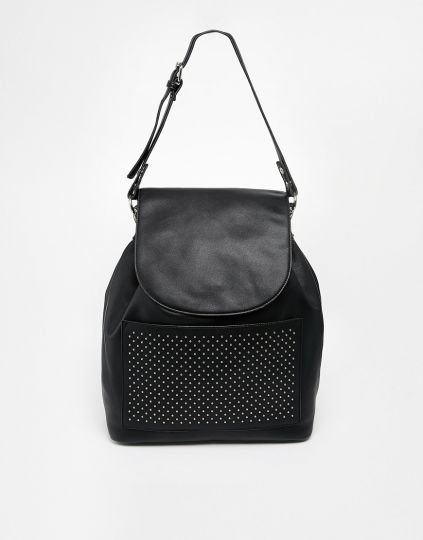 Рюкзак с заклепками на кармане ASOS