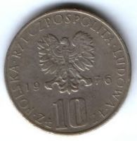 10 злотых 1976 г. Польша