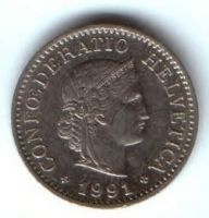 10 раппенов 1991 г. Швейцария