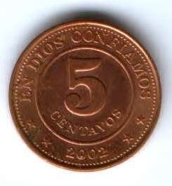 5 сентаво 2002 г. Никарагуа