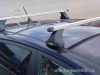 Багажник на крышу Datsun On-Do, Атлант, прямоугольные дуги, опора Е