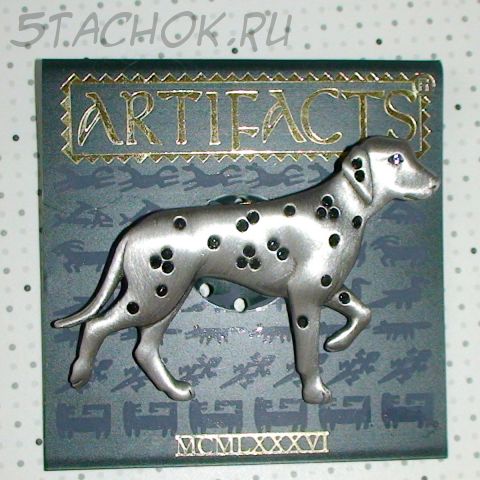 Брошь "Далматинец" под олово,камушки