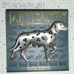 Брошь "Далматинец" под олово,камушки