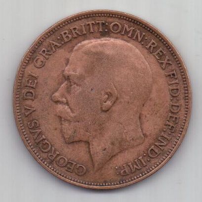 1 пенни 1914 г. Великобритания