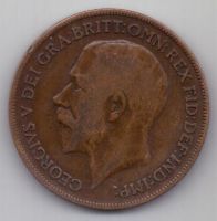 1 пенни 1920 г. Великобритания