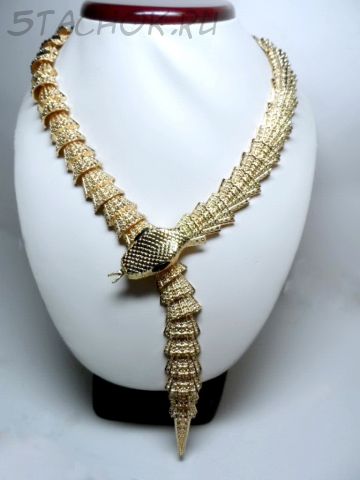 Колье "Змейка" под золото