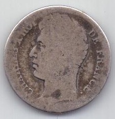 1/2 франка 1829 г. W Франция