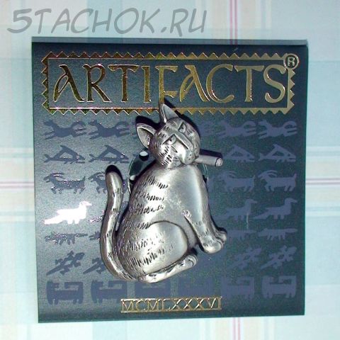 Брошь "Кот Черчилль" под олово