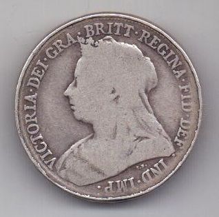 1 шиллинг 1899 г. Великобритания