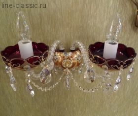 Бра ART GLASS 1211/2 рубин.крас. смальта