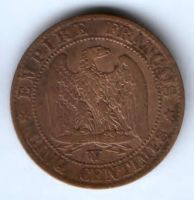 5 сантимов 1856 г. W Франция
