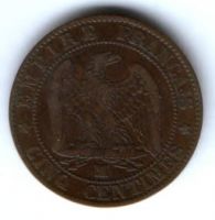 5 сантимов 1856 г. Франция