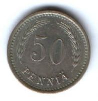 50 пенни 1938 г. Финляндия