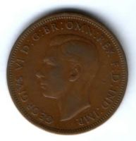 1/2 пенни 1947 г. Великобритания