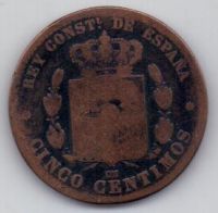 5 сантимов 1877 г. Испания