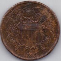 2 цента 1865 г. США