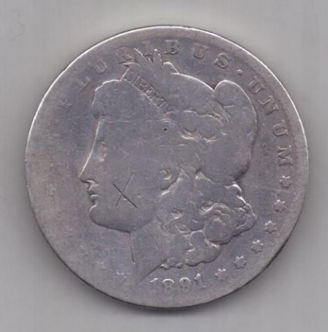 1 доллар 1891 г.