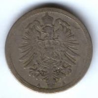 10 пфеннигов 1876 г. А Германия