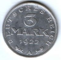 3 марки 1922 г. Германия