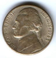 5 центов 1943 г. S США XF+