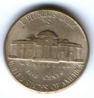 5 центов 1943 г. S США XF+