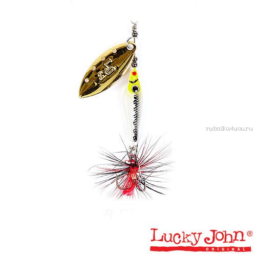 Блесна вращающаяся Lucky John TRIAN BLADE LONG  / 9гр / 004