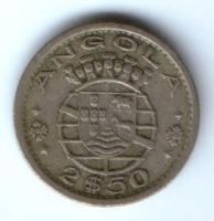 2,5 эскудо 1956 г. Ангола Португалия
