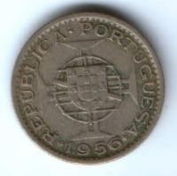 2,5 эскудо 1956 г. Ангола Португалия