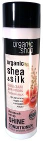 ORGANIC  SHOP. БАЛЬЗАМ  ДЛЯ  ВОЛОС  "ГЛАДКИЙ  БЛЕСК. ШЕЛКОВЫЙ  НЕКТАР", 280 МЛ.