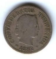 5 раппенов 1882 г. Швейцария