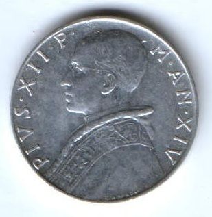 10 лир 1952 г. Ватикан