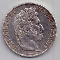 5 франков 1837 г. Франция