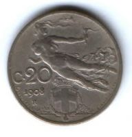 20 чентезимо 1908 г. Италия