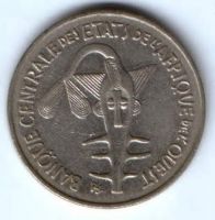 100 франков 1967 г. Западная Африка