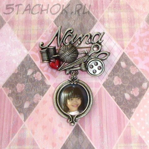 Брошь "Мастерице" под олово, эмаль