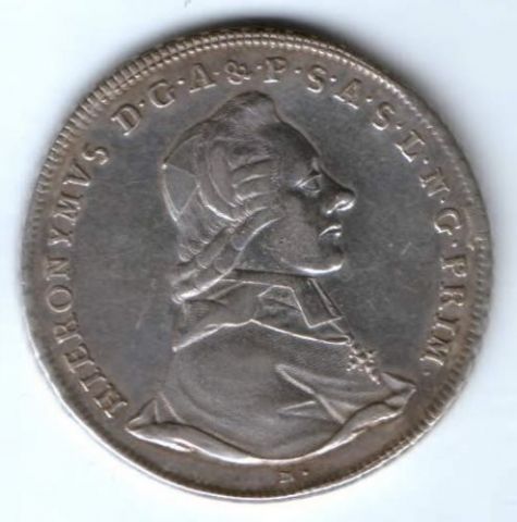 1 талер 1784 г. Зальцбург