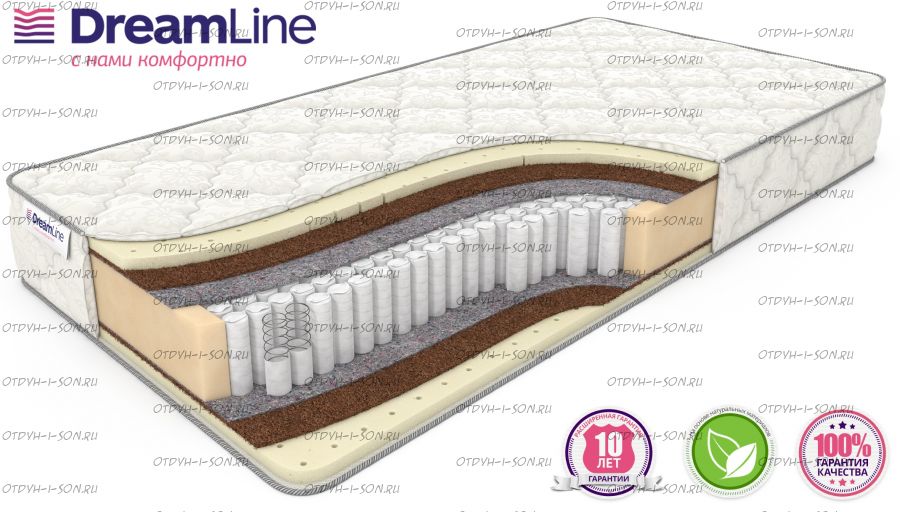 Матрас SleepDream Medium S1000 (с наматрасником) Дримлайн 21